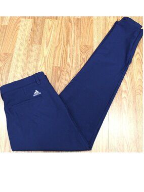 33x34 ADIDAS GOLF THICK MATERIAL REGULAR FIT PANTS POLY/SPANDEX NAVY BLUE